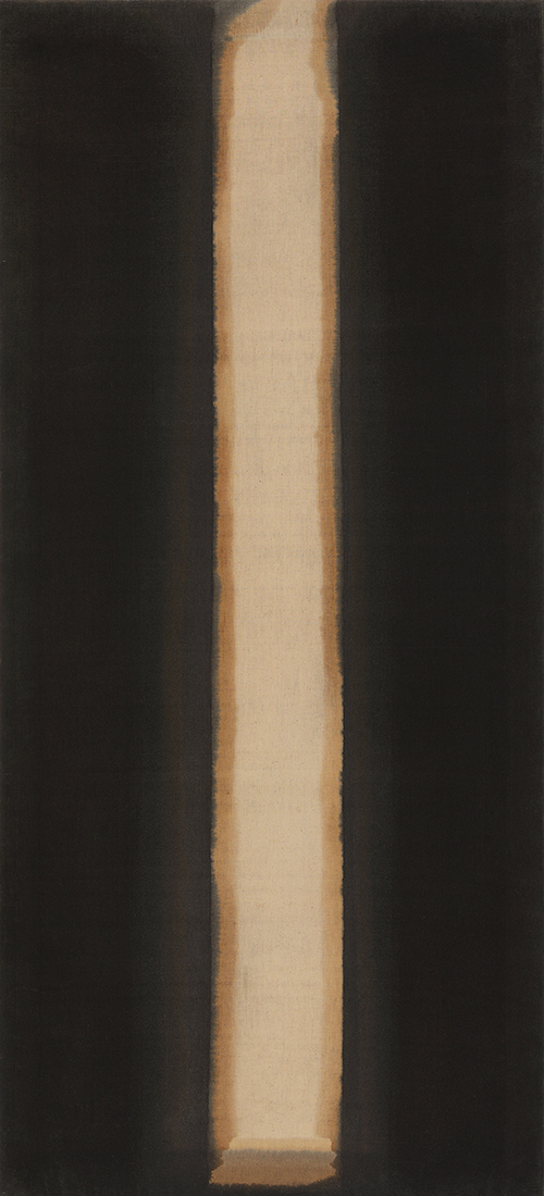 윤형근, 〈청다색〉, 1977. 마포에 유채, 220.5x100cm. ⓒ국립현대미술관