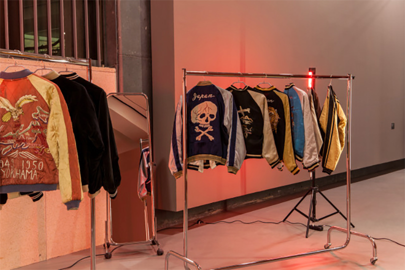 Yuichiro Tamura, ‘Hey Daddy, Hey Brother’, 2017, installation of jackets. Image courtesy the artist and Haus der Kulturen der Welt.