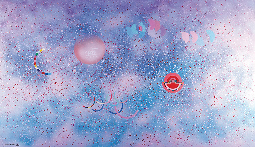 Rhee Seundja, 〈My Palace in the Milky Way, March, 2000〉, 2000. Acrylic on canvas, 130 × 195 cm. Private collection,
