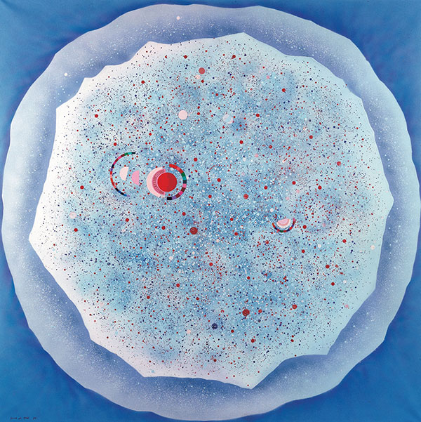 Rhee Seundja, 〈Night in Tourette, August, No.2, 79〉, 1979. Acrylic on canvas, 150 × 150 cm. Private collection,