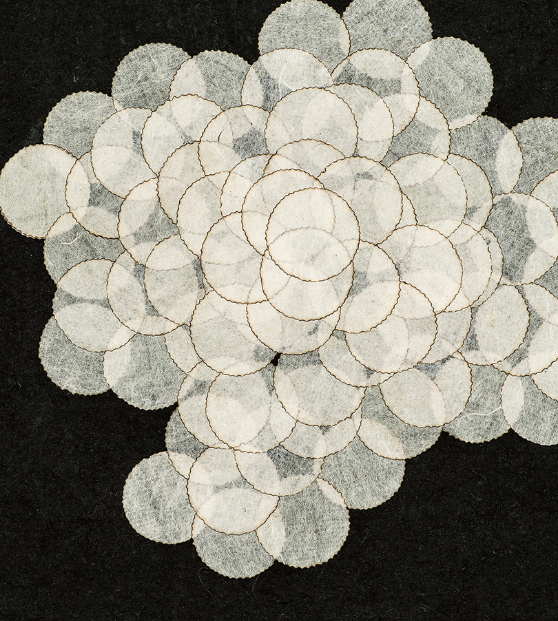 〈Petal〉, 2017. Mixed media on Hanji, 25.5 × 27 cm (partial)