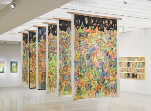 Noh Sangho, There's a Town Where All People Have Had to Keep Their Eyes Closed Since They Were Born (2014). Exhibition view: The 13th Hesitation, Arario Gallery, Cheonan (13 April 2021–27 March 2022)