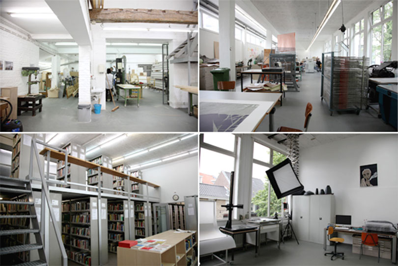 얀 반 아이크 아카데미의 랩실, 라이브러리, 사진 스튜디오