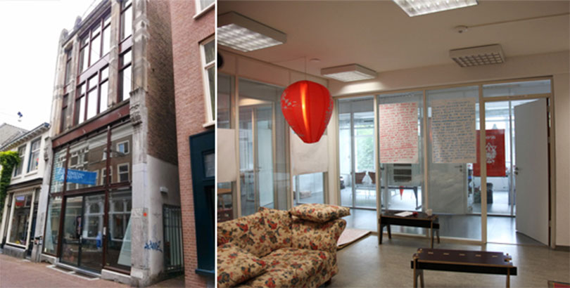 왼쪽) 더치 아트 인스티튜트 외관 오른쪽) 학교 내에는 개별 스튜디오나 랩실이 존재하지 않는다. 모든 공간은 공유되고 기능이 수시로 변하는 플랫폼 역할을 한다.
