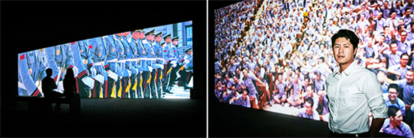 왼쪽) 박경근, '군대 60만의 초상' 전시전경 오른쪽) 2016 아트스펙트럼 작가상 수상자 박경근