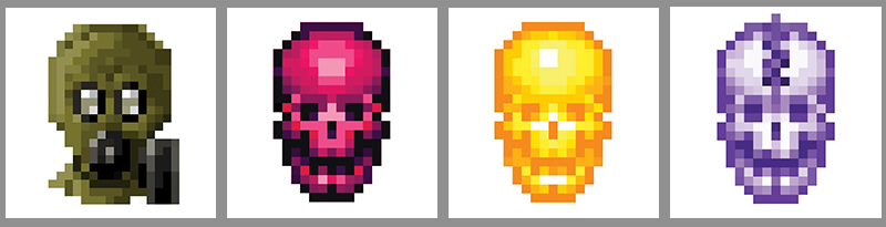 카모즈의 〈이터널 스컬〉 시리즈. 오픈시에서 볼 수 있다.