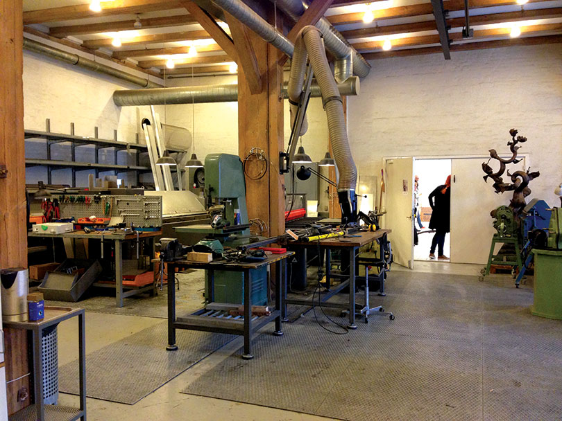 대니쉬 아티스트 워크숍(레지던시)의 목작업(Wood shop) 워크숍 장비, 이미지 제공: 갤러리 팩토리 홍보라 큐레이터