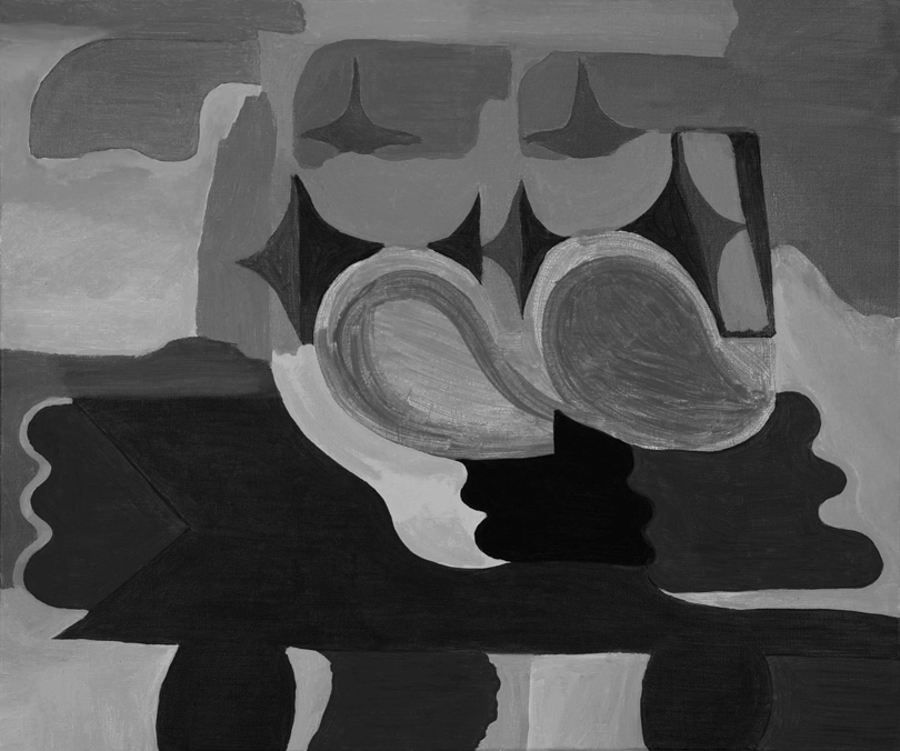 〈플롯탈주 II〉, 2020, 캔버스에 아크릴, 60.6 x 72.7 cm. 사진제공 국립현대미술관 고양레지던시