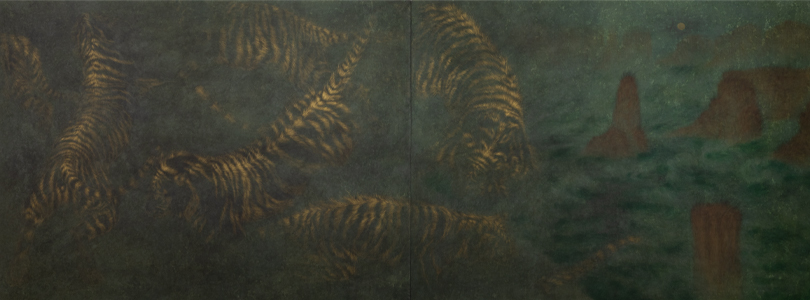 이은실 <삶의 풍경> 장지에 수묵 채색 180×488cm 2018. 사진제공 아트인컬처 