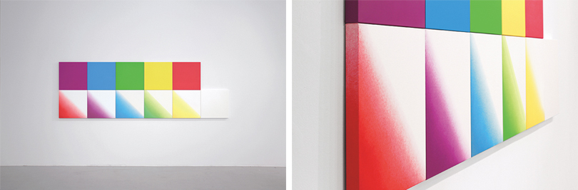 〈나는 너를〉, 리넨에 아크릴릭, 53×53cm (11), 2019. 이미지 인천아트플랫폼 제공.