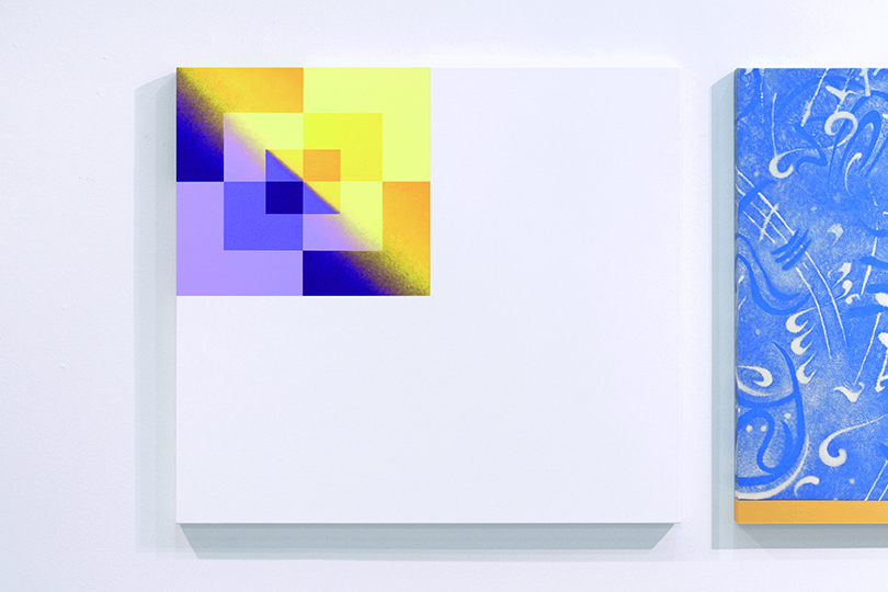 〈팬지〉, 리넨에 아크릴릭, 94×104cm, 2019. 이미지 인천아트플랫폼 제공.