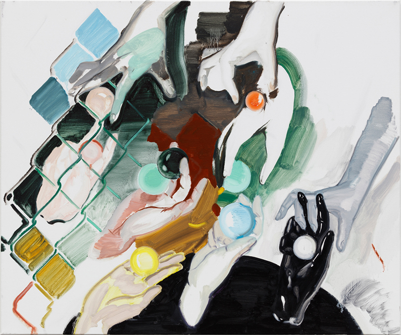 ball and hand, 2017, oil on canvas, 72.7×60.6cm