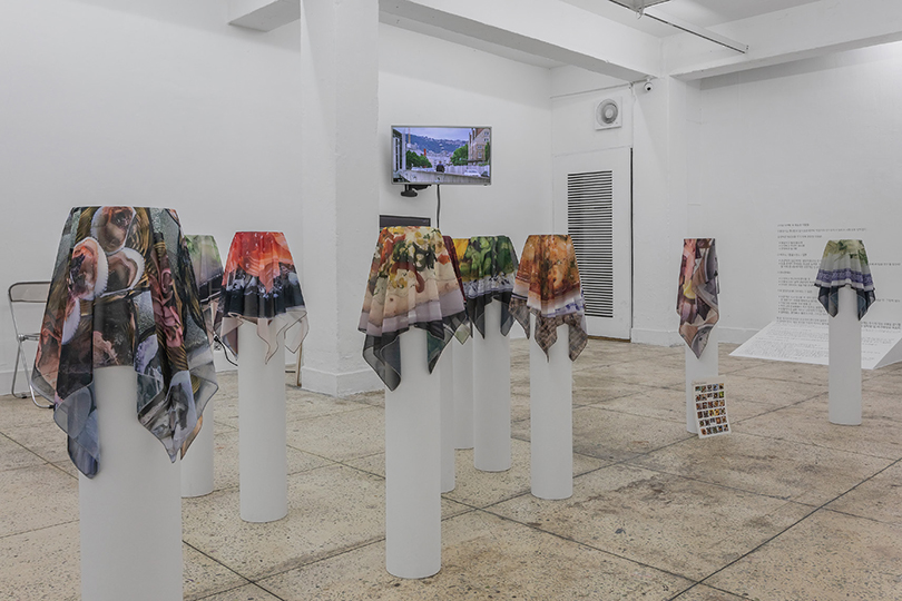 Exhibition view of Bangjoo Kim: (Don’t) Look at It (Project Space SARUBIA, Seoul, 2020)