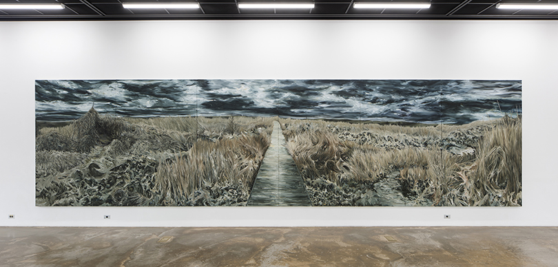 landscape, 2016, oil on canvas, 227x870cm