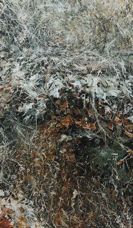 snowy day, 2019, oil on canvas, 193x97cm