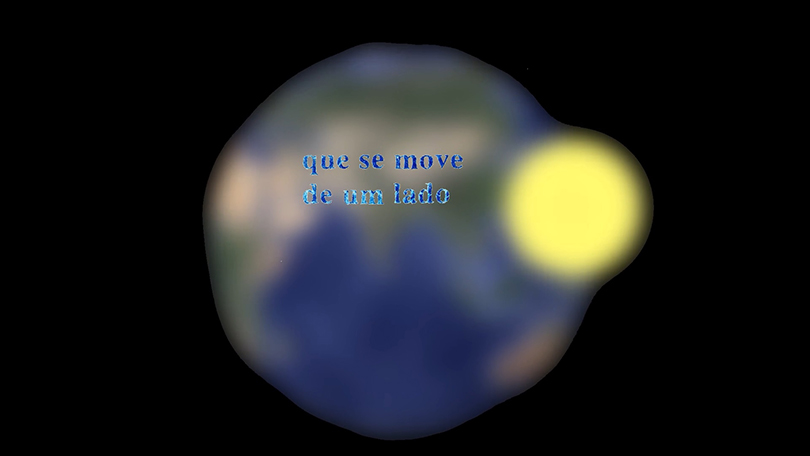 오늘 나는 단어 아마도로 하루를 시작할 것이다 hoje vou experimentar a palavra talvez(Part2), 2020, single channel video, sound, color, 3 min 34 sec. collaboration with Daniela Avelar. Image courtesy of the artist. 