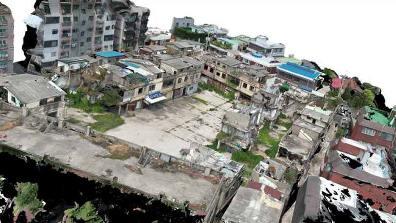 〈인천광역시 남구 숭의동 29-24〉 Metashape 3D 공간 스캔 모델. 이미지 제공: 이정우. 