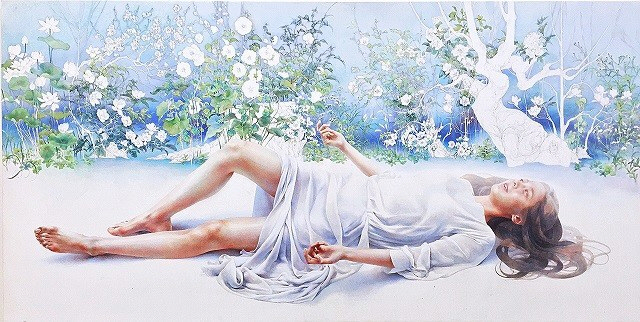 Lee JongOk,〈Ophelia〉,2014.92x182cm ⓒartist ⓒeitoeiko gallery