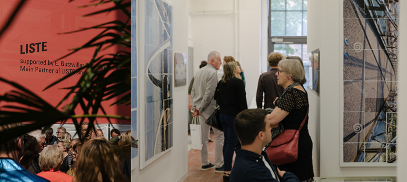 Left Liste 2019 Opening Reception, Monday June 10: Photo by Diana Pfammatter, LISTE Right Jenny’s Los Angeles; Photo by Diana Pfammatter, LISTE