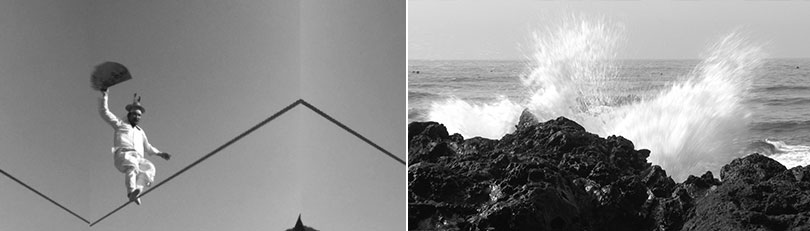 Left) Jun Sojung, ‘Last Pleasure’, 2012, Single channel video, Stereo sound, Color, HD, 6min 58sec. Right) Jun Sojung, ‘Treasure Island’, 2014, single channel video, stereo sound, color, HD, 11min 9sec.