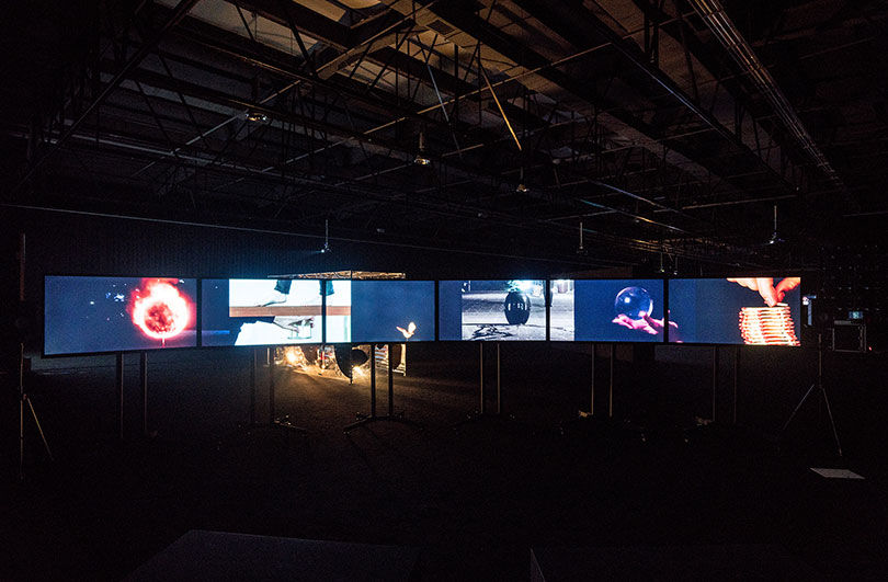 Jun Sojung, ‘The Habit of Art’, 2012, Six-channel video (loop), Stereo sound, Color, HD, 4min, Exhibition view at Gwangju Biennale 2016.
