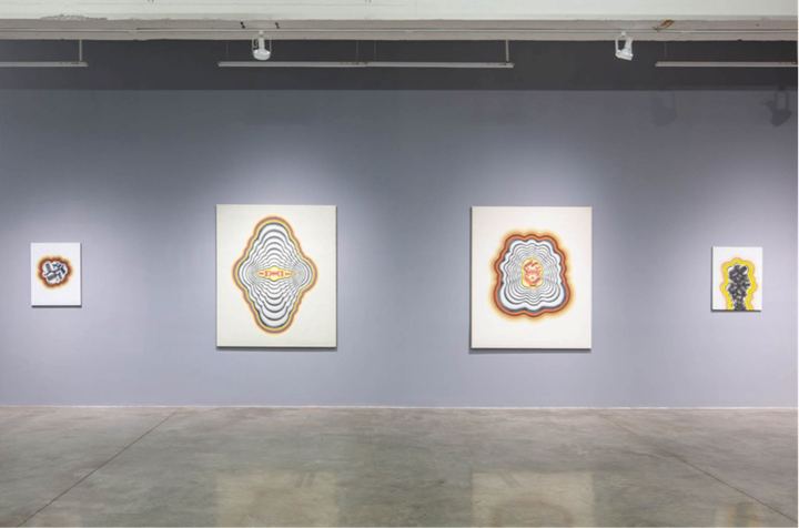 Exhibition view: Kim Tschang-Yeul, New York to Paris, Tina Kim Gallery, New York (24 October–7 December 2019). Courtesy the artist and Tina Kim Gallery.
