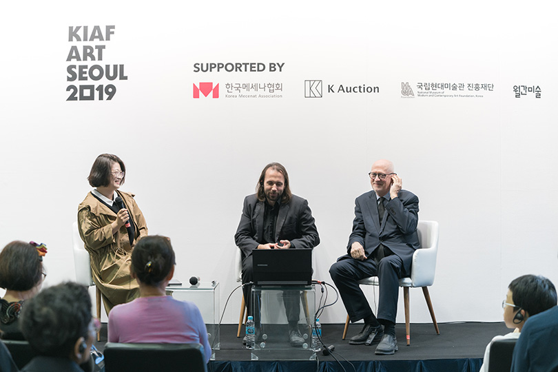 키아프 토크 스피커, 마동은, 로랑 헤기, 마엘 벨릭 ⓒKIAF Art SEOUL