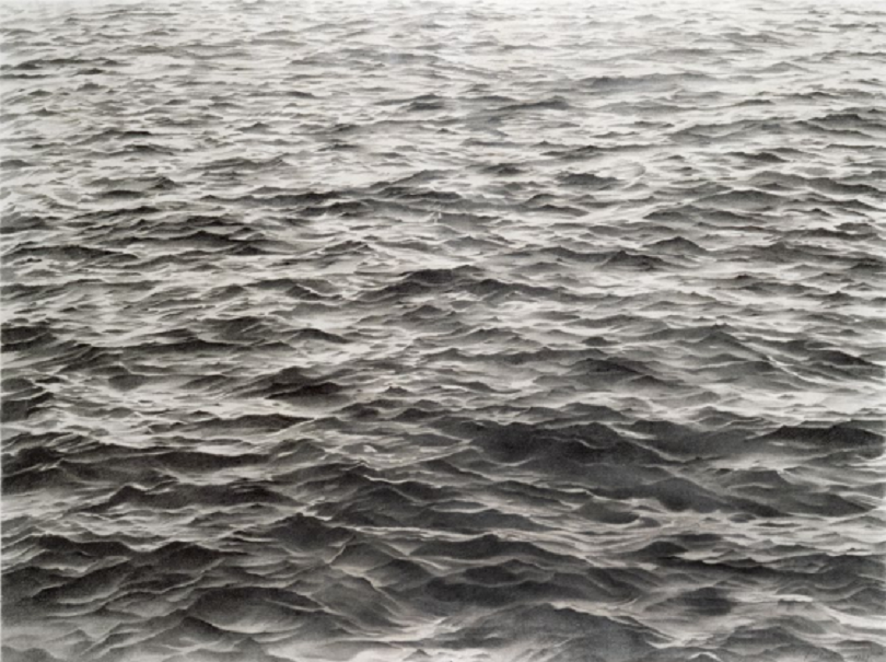 Vija Celmins, 〈Untitled (Big Sea #1)〉, 1969. Graphite on acrylic ground on paper. ©Vija Celmins and Matthew Marks Gallery. Photo© Mckee Gallery, New York